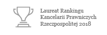 Laureat Rankingu Kancelarii Prawniczych Rzeczpospolitej 2018